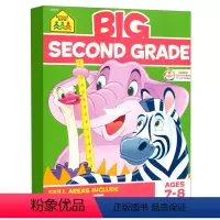 BIG SECOND GRADE 7-8岁 [正版]school zone美国家庭教辅练习册 英文原版益智书单词数字字母