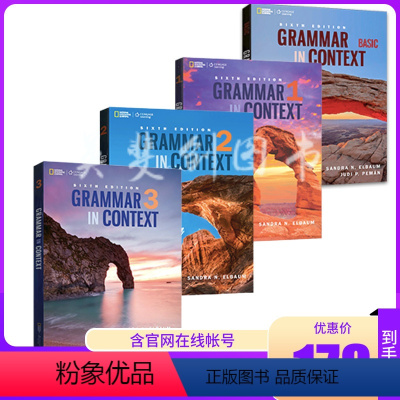 Grammar in Context 1 [正版]进口第六版 通过文章学语法:学生书带线上练习册 英文原版 Gram