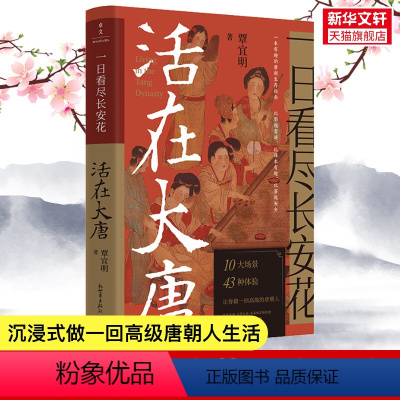 [正版]一日看尽长安花 活在大唐 10大场景+43种体验5张传世名画+1张长安坊市图沉浸式做一回高级唐朝人生活隋唐五代