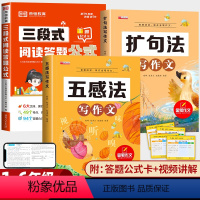 三段式阅读+扩句法+五感法写作文 小学通用 [正版]小学生语文阅读答题公式三段式阅读理解专项训练书一二三四五六年级小学通