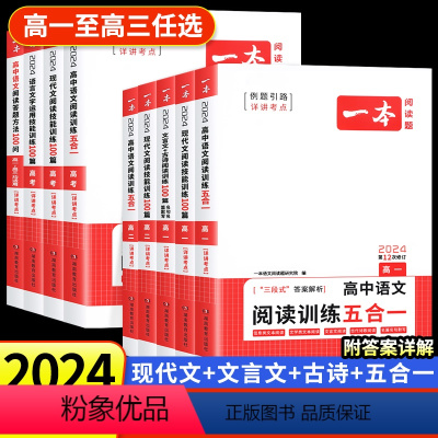 一本高中语文 [高一2本]现代文+阅读训练五合一 [正版]2024版高中语文现代文阅读理解专项训练五合一高一高二高三高考