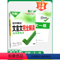 文言文完全解读 初中通用 [正版]2024万唯中考初中文言文完全解读一本通初中语文精讲精练专项字典训练初二一三八九七年级