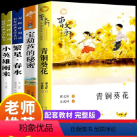 [全4册]青铜葵花+宝葫芦+繁星春水+小英雄雨来 [正版]青铜葵花曹文轩草房子原著完整版五年级bi读的课外阅读书籍全套小