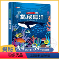 揭秘海洋 [正版]揭秘海洋 探索世界科普翻翻书揭秘系列儿童3d立体书0到2-3-6-7-8-10岁以上宝宝绘本故事书幼儿