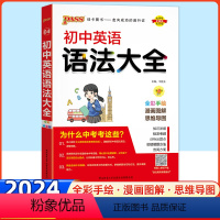 英语语法 初中通用 [正版]2024初中英语语法大全PASS绿卡图书中考复习资料中学语法全解词汇初中英语语法专练初中英语