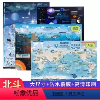 [正版]共3张天空海洋地图 86*60cm少儿童生物天文气象科普百科启蒙地图墙贴挂画 儿童房装饰贴画学生用图覆膜贴图