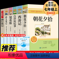 [完整版]七年级上下册必读12册 送考点 [正版]全套6册 七年级上册名著朝花夕拾鲁迅原著完整版西游记猎人笔记白洋淀纪事