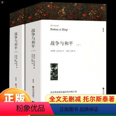 战争与和平[上下2册] [正版]战争与和平 列夫托尔斯泰著上下2册带注释 初中生高中生课外书bi读课外阅读书籍世界名著