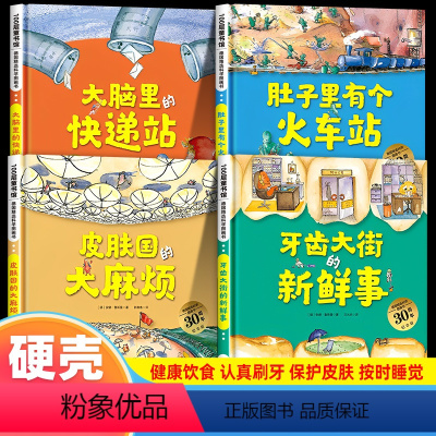德国精选科学图画书[全套4册] [正版]书店德国精选科学图画书4册30周年纪念版 牙齿大街的新鲜事 肚子里有个火车站 皮