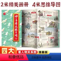 四大名著思维导图漫画册 [正版]抖音同款四大名著思维导图画册三国演义水浒传红楼梦西游记人物关系图漫画版中小学生儿童知识点