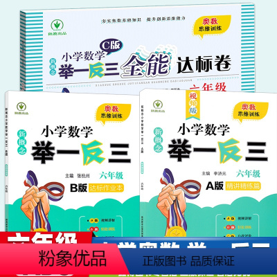 [A版+B版+C版]3本 小学六年级 [正版]新概念小学数学举一反三六年级A版精讲精练篇B版达标作业C版全能达标卷小学奥