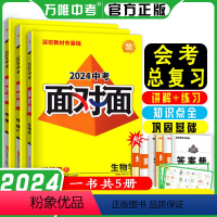 生物+地理(2本人教版) 九年级/初中三年级 [正版]2024版中考面对面生物地理人教版湘教版初二生物地理会考总复习