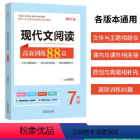 [正版]嗨米图书 初中现代文阅读高效训练88篇七年级上下册通用第3次修订 木头马初一7年级语文拓展阅读理解组合训练答题