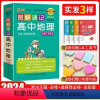 地理 全国通用 [正版]口袋书 2024新版pass绿卡图书高中图解速记地理人教版 高一高二高三高考教辅辅导资料书 高中