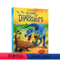 [正版]进口英文原版 绘本 Usborne See inside the world of Dinosaurs 纸板大