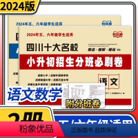 [正版]2024年四川十大名校小升初招生分班必刷卷语文数学试卷 绵阳成都市小学五六年级冲刺名校入学分班考试真题试卷小考