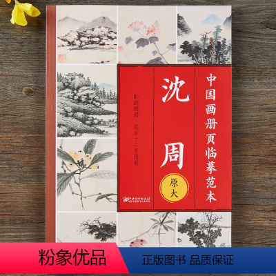 [正版]中国画册页临摹范本.沈周-原大印刷 高清还原 可以完全摊开 使用方便 临摹赏析皆宜 山水花鸟画集