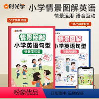 情景学句型+句型流利说[两册] 小学通用 [正版]情景图解法小学英语句型情景学句型流利说语法知识大全训练英语晨读美文一二