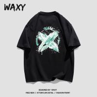 WAXY纯棉T恤女2022夏季新款学生宽松港风休闲美式hiphop短袖上衣
