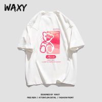 WAXY纯棉美式hiphop短袖T恤女国潮学生宽松打底衫设计感小众上衣