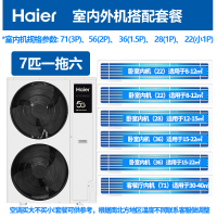 Haier海尔中央空调 家用7p匹家中机一拖六1级直流变频RFC180MXSCVD(G)(裸机销售 不含安装费)