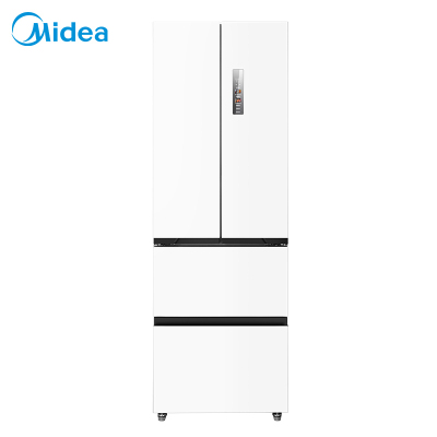 美的(Midea)60cm薄嵌系列420法式多门四开门超薄嵌入式双变频一级能效风冷大容量白色冰箱MR-420WUFPZE