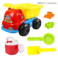 [特价]中号沙滩车[6件套] 儿童挖沙玩具沙滩车套装水桶铲子玩沙海边宝宝小男女孩工具决明子