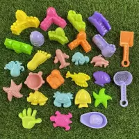 随机4个款式随机发 儿童沙滩工具城堡模具玩沙沙漏铲子沙漏玩沙印模决明子玩具沙沙滩