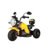 洛克黄 儿童摩托车车轮配件 儿童电动摩托车三轮车电动小摩托充电可坐人1-5岁宝宝遥控玩具车