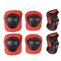 红色地雷款护具2-6岁 轮滑护具套装儿童头盈滑板护具全套溜冰鞋护具全套平衡车护具护膝