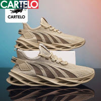 [特惠款]卡帝乐鳄鱼(CARTELO)夏季透气飞织休闲鞋时尚男士潮鞋运