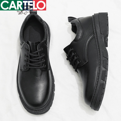[线下专柜同款]卡帝乐鳄鱼(CARTELO)新款时尚男士男鞋休闲鞋子皮鞋工装鞋
