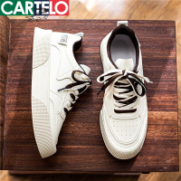 [线下专柜同款]卡帝乐鳄鱼(CARTELO)新款厚底男士休闲鞋潮流板鞋潮鞋
