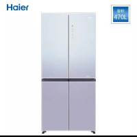 Haier海尔冰箱十字对开门 智慧语音 多路送风 彩晶变频一级干湿分储 风冷无霜BCD-470WGHTD5VG1U1