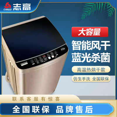 志高(CHIGO)XQB85-8188 8.5公斤全自动洗衣机(热烘干款) 40内桶