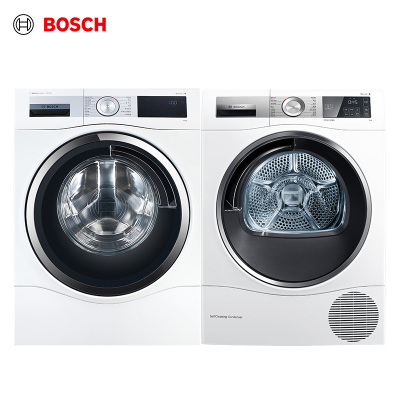 博世(BOSCH)10KG活氧洗衣机9KG烘干机洗烘套装WGC354B01W+WTU879H00W