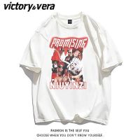 VICTORYVERA欧美高街短袖t恤女夏宽松原宿风vintage半袖上衣ins潮