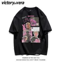 VICTORYVERA欧美潮牌短袖T恤女夏2022新款宽松小众甜酷半袖上衣