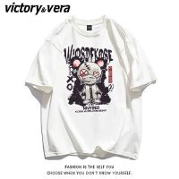 VICTORYVERA美式高街短袖t恤女夏宽松潮ins原宿风vintage半袖上衣