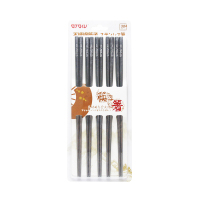 欧土酷00192食品级304不锈钢合金筷子-5双
