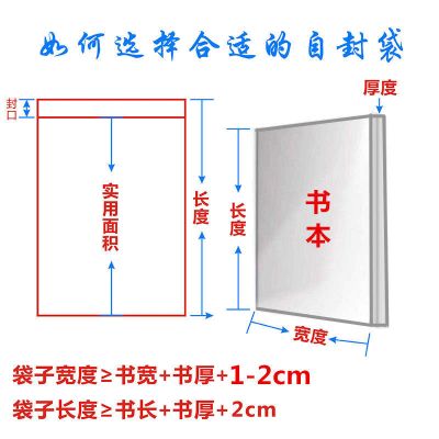 20 x 28 cm 热卖款 透明款 5只[体验装] 小说保护袋书籍包装袋透明图书自封袋防潮专辑收纳袋磨砂密封袋子