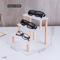 三层架小号(拉丝) 亚克力多层可拆阶梯手办展示架动漫模型展示架玩具香水眼镜收纳架
