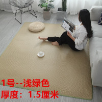 浅绿色 厚度1.5厘米 40x40cm椅子垫(4件装) 日式凉席地毯客厅卧室阳台床边飘窗夏季天藤编席子爬行榻榻米地垫