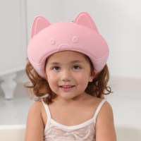 [樱花粉]小狐狸—洗发帽 可调节 宝宝洗发帽可调节婴儿洗头护耳挡水帽子小孩儿童神器洗澡浴帽