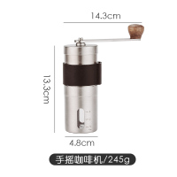 金属银 Bincoo手动咖啡豆研磨机手磨咖啡器具家用小型手摇咖啡磨豆机器粉