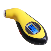 电子测压表[黄色] 高精度仪检测压力数显胎压表汽车轮胎气压表胎压计监测器用带充气