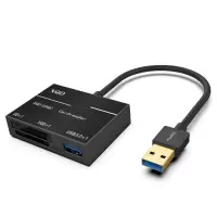 黑色 USB3.0 XQD读卡器兼容M/G系列储存卡支持USB3.0/2.0 XQD卡专用支持SD卡