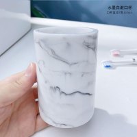 水墨白口杯 欧式卫浴洗漱用品套件样板房浴室用品摆件洗手液瓶香薰托盘套装