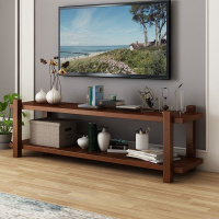 简易实木电视柜全实木现代简约客厅卧室小户型高款电视机柜置物架