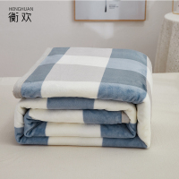 衡欢(HENGHUAN)珊瑚绒纯色毛毯可定制 RZ-MT02/床 深蓝色